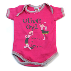Dětské body krátký rukáv Olive Oyl růžové 6-12 m