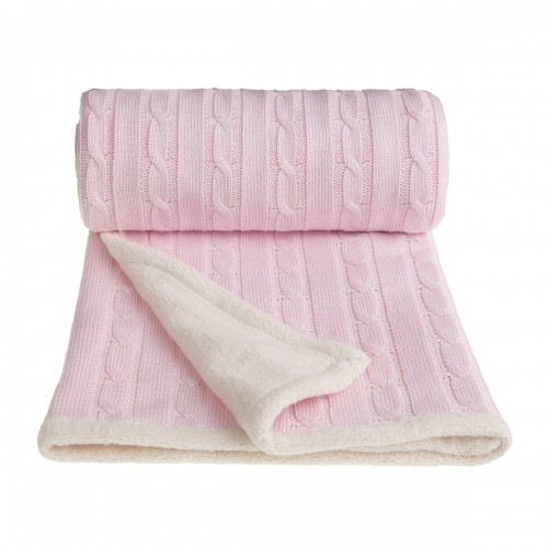 T-tomi dětská pletená deka Winter - růžová